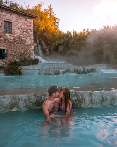 Favorite Travel Memory of 2020 in Saturnia Hot Springs, Italy