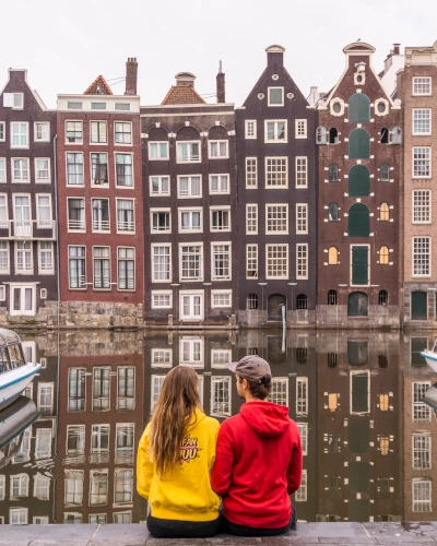 Instagrammable Place Damrak in Amsterdam, the Netherlands