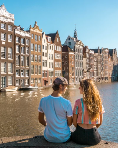 Instagrammable Place Damrak in Amsterdam, the Netherlands