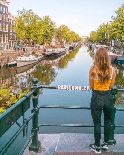 Instagrammable Place Papiermolensluis in Amsterdam, the Netherlands