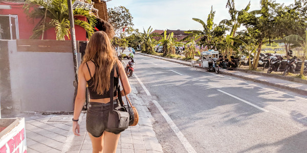 Wandering the streets of Canggu, Bali, Indonesia