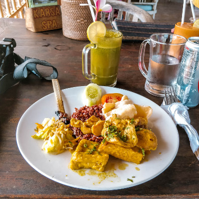 Nasi at Karsa Kafe in Ubud, Bali, Indonesia