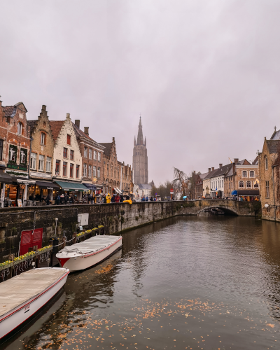 Rozenhoedkaai in Bruges, Belgium