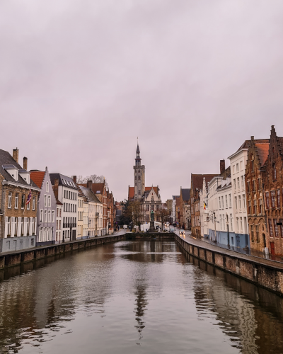 Jan van Eyck Square in Bruges, Belgium