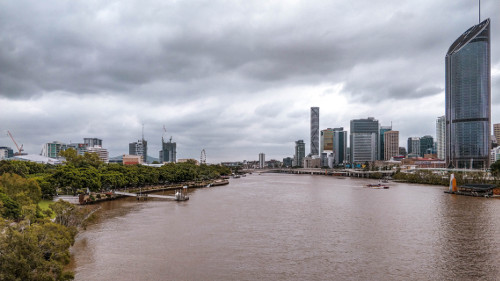 View over the South Bank in Brisbane, Australia