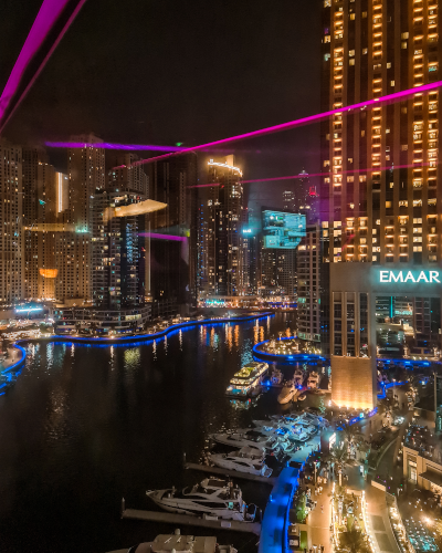 Dubai Marina View from Atelier M Lounge