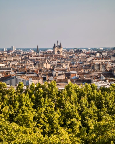 View from the Ferris Wheel in Bordeaux, France