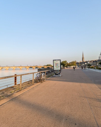 Garonne River in Bordeaux, France