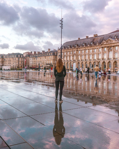 Miroir d'Eau in Bordeaux, France