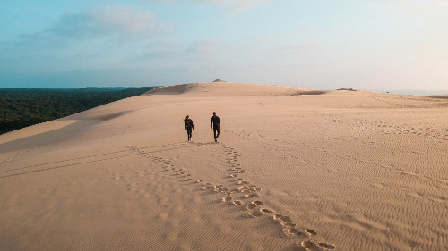 Drone shot at the Dune du Pilat in South West France