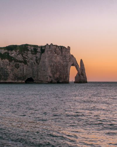 Sunset in Étretat, Normandy, France