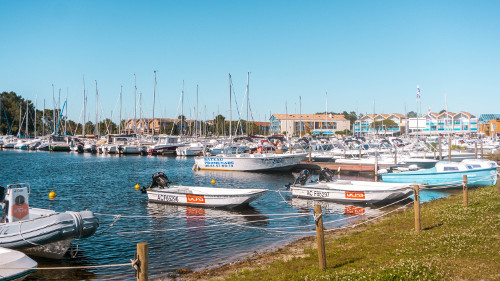 Port of Hourtin at Hourtin Lake in France