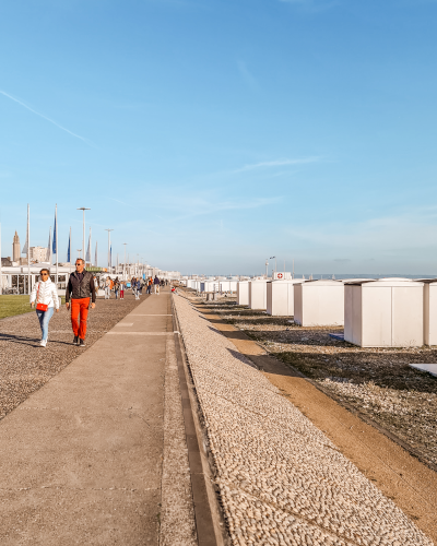 The Beach Promenade in Le Havre, Normandy, France