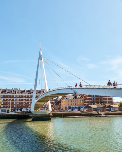 Passerelle François le Chevalier in Le Havre, Normandy, France