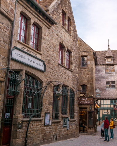 The Streets of Le Mont-Saint-Michel in Normandy, France