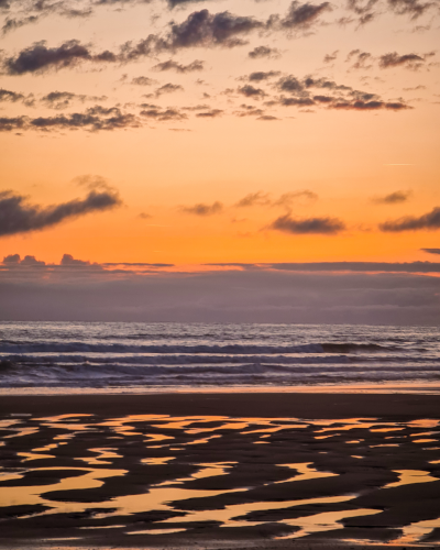 Sunset on the Beach in Montalivet, France