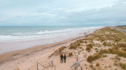 Dunes in Montalivet-les-Bains on the Atlantic Coast in France