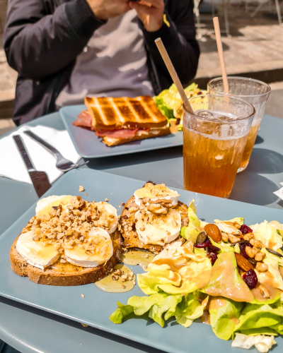 Lunch in Beuvron-en-Auge, Normandy, France