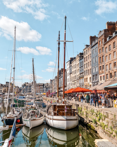 Historic Harbor of Honfleur, Normandy, France