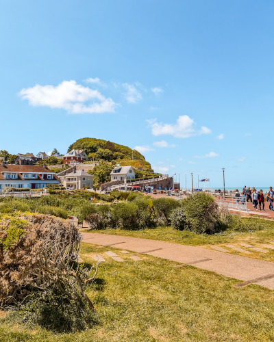 Beach Promenade in Veules-les-Roses, Normandy, France