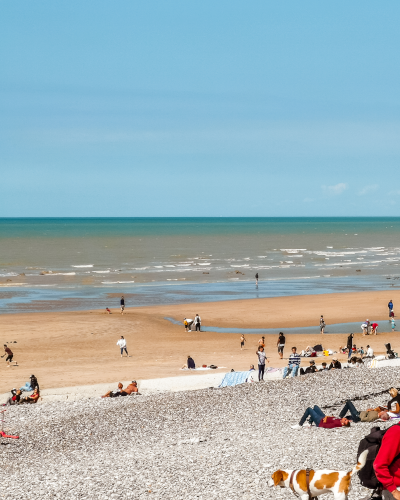 Beach of Veules-les-Roses, Normandy, France