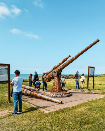 WWII Cannon in Veules-les-Roses, Normandy, France