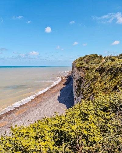 Cliffs in Veules-les-Roses, Normandy, France