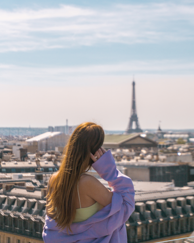 Rooftop of Galeries Lafayette Haussmann in Paris, France