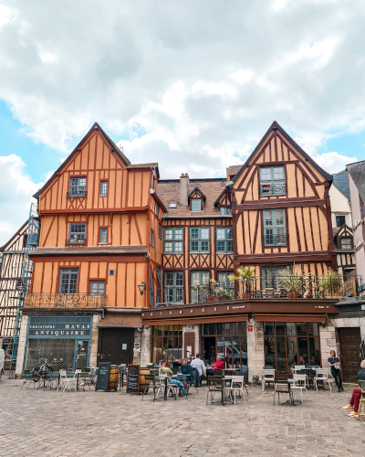 Half-Timbered Houses in Rouen, France