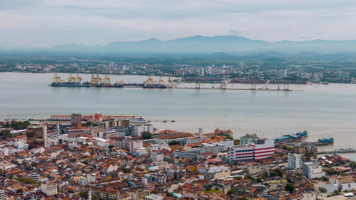 View from the Top of Komtar Tower in George Town, Penang