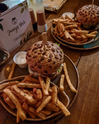 Burgers for Dinner at Jaimy's Burger in Frankfurt, Germany