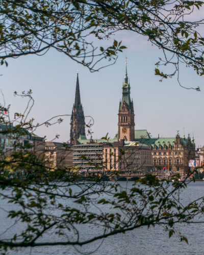 Binnenalster in Hamburg, Germany