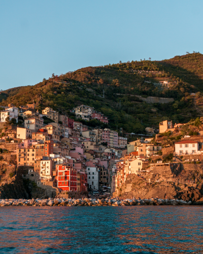 Sunset in Riomaggiore, Cinque Terre, Italy