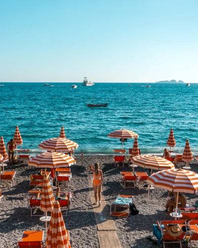 Instagrammable Place Arienzo Beach Club in Positano, Amalfi Coast, Italy
