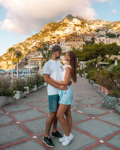 Instagrammable Place Beach Promenade in Positano, Amalfi Coast, Italy