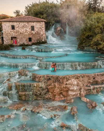 Saturnia Hot Springs - Cascate del Mulino in Tuscany, Italy