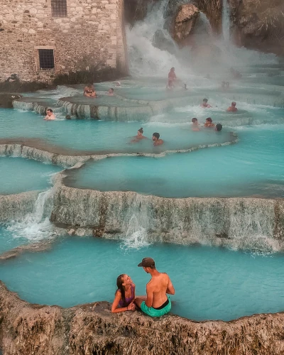 Saturnia Hot Springs - Cascate del Mulino in Tuscany, Italy