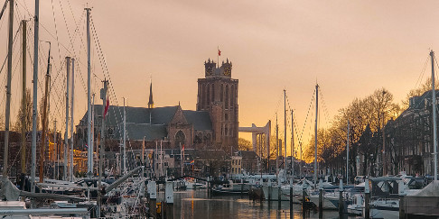 Sunset in Dordrecht, the Netherlands