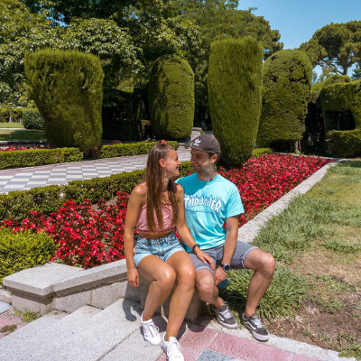 Flowers in Retiro Park Madrid, Spain