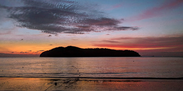 Sunset at Pantai Tengah Beach in Langkawi