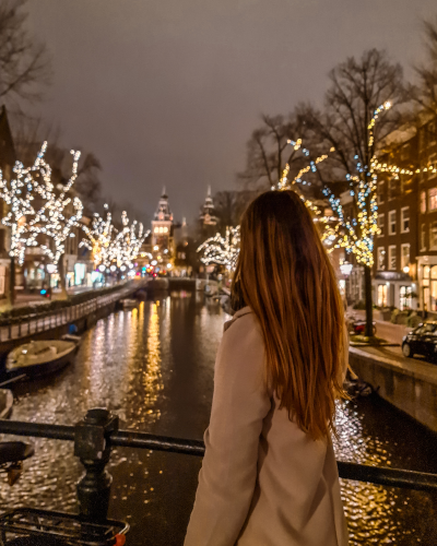 Christmas Photo Spot at Spiegelgracht in Amsterdam, the Netherlands