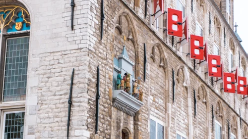 Chimes on Gouda City Hall in the Netherlands