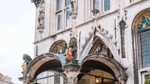 Details of Gouda City Hall in the Netherlands