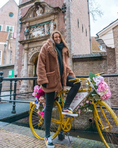 Instagrammable place bicycle at Museumcafe in Gouda, the Netherlands