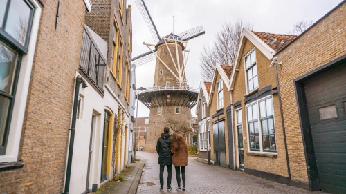 Molen de Roode Leeuw in Gouda, the Netherlands