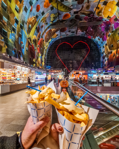 Food at the Markthal in Rotterdam, the Netherlands