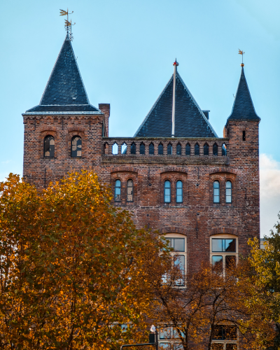 City Castle along the Oudegracht in Utrecht, the Netherlands