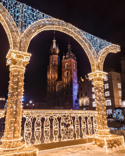 Christmas on Rynek Główny in Kraków, Poland