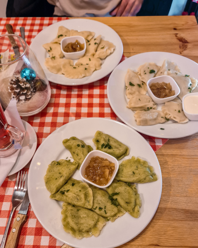 Pierogi in Pierogarnia Domowa in Kraków, Poland