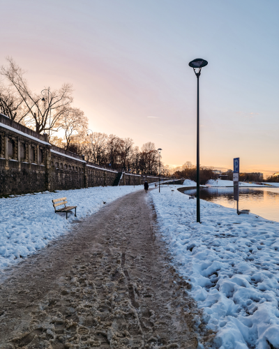 Wisła River in Kraków, Poland